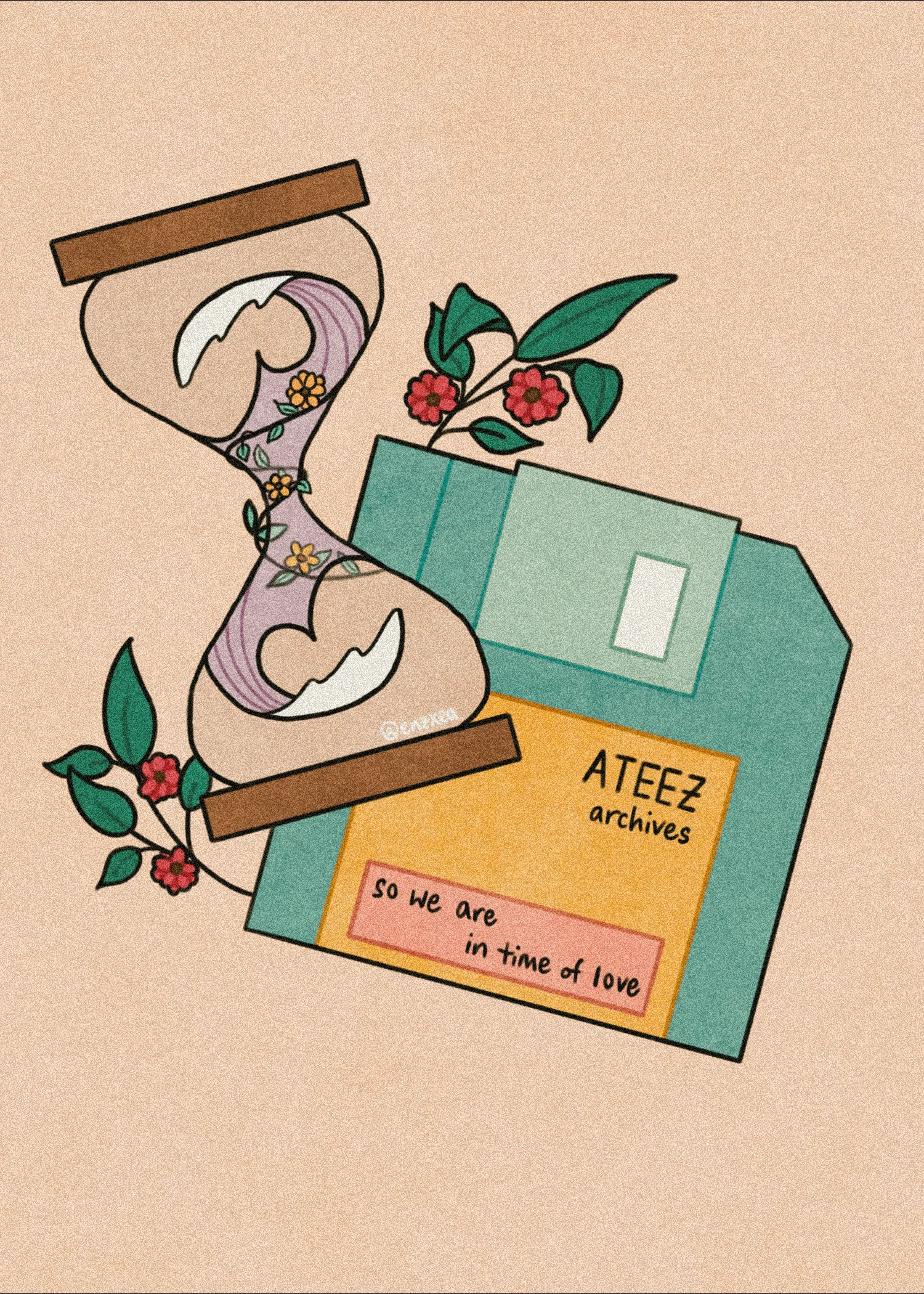 Digital fanart of Ateez in Procreate